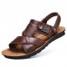 Men's Causal Sandals Mircofiber Leather Beach Shoes Sandal Slippers Shoes