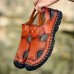 Men's Sandals Large Size Leather Beach Hole Shoes