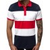 Casual Fashion Men's Lapel Short Sleeve Matching Color T-shirt