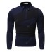 Men Fashion Colorblock Lapel Long Sleeve Shirt