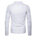 Men's Irregular Splicing Long Sleeve Large Size Lapel T-shirt