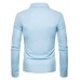 Men's Large Size V-neck Lapel Long Sleeve T-shirt