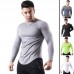 Breathable Mesh Large Size Long Sleeve Men's T-shirt Outdoor Basketball Running Sportswear Fitness Clothes