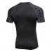 Men's Fitness Print Stitching Sports Running Perspiration High Elastic T-Shirt