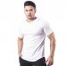 Men's Sport Short-sleeved T-shirt Solid Color Hood Fitness Clothes Outdoor Basketball Sweater Running Clothing