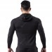 Men's Sports Jacket High Elastic Quick Dry Hooded Coat Outdoor Basketball Running Fitness Tops