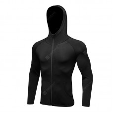 Men's Sports Running Long Sleeve Zipper Casual Hoodie Jacket