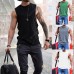 Men's T-Shirt Round Collar Solid Color Men's Loose-fitting Tops