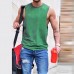 Men's T-Shirt Round Collar Solid Color Men's Loose-fitting Tops