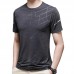 NS023 Men's Outdoor Sports Fitness Ice Silk T-shirt Short Sleeve Round Neck Tops