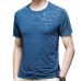 NS069 Men's Outdoor Sports Fitness Ice Silk T-shirt Short Sleeve Round Neck Tops