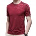 NS069 Men's Outdoor Sports Fitness Ice Silk T-shirt Short Sleeve Round Neck Tops