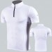 Quick-drying Sports T-shirt Men's High Neck Zipper Short Sleeve Gym Suit High-stretch Breathable Running Clothing