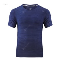 XK9898 Men Sports Short Sleeves T-shirt Quick-drying Breathable Ice-free Silk Round Neck Active Tops