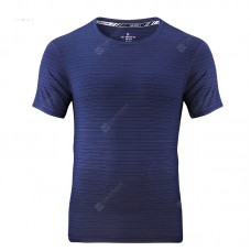 XK9898 Men Sports Short Sleeves T-shirt Quick-drying Breathable Ice-free Silk Round Neck Active Tops