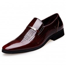 Business Fashion Slip-on Hollow Trend Leather Shoes for Men