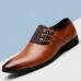 Men Casual Fashion Outdoor Lace Up Wedding Business Leather Shoes