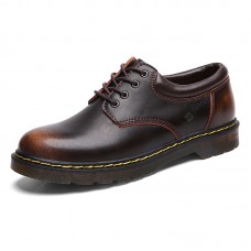 Men's Business Non-slip Leather Shoes Durable Lace-up Casual Shoes