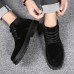 Men'S High-Top Small Shoes Bright Black Tide Shoes Dress Business Shoes