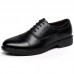 Men's Leather Shoes School Officer Casual Style Black Color