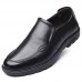 Men's Top Layer Cowhide Business Casual Leather Shoes Slip-on Round Toe Non-slip Middle-aged Men's Shoes