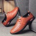 Soft Men's Cowhide Leather Shoes Summer Breathable Hollow British All-match Breathable Business Casual Shoes