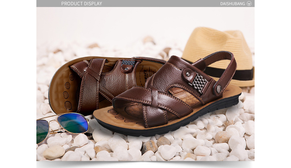 Men's Sandals Large Size Leather Beach Shoes Sandal