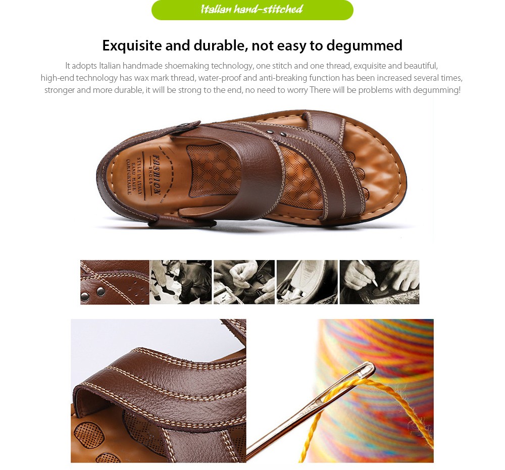 Summer Men's Sandals Italian hand-stitched